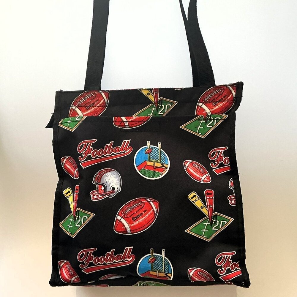 Vintage-Style Football Canvas Tote Bag - Picture 15 of 16
